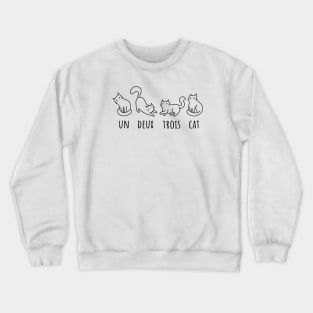 Un deux trois cat cute cats Crewneck Sweatshirt